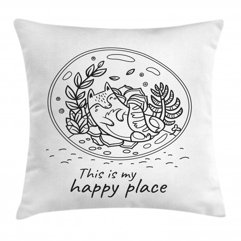 Positive Saying with Doodle Pillow Cover