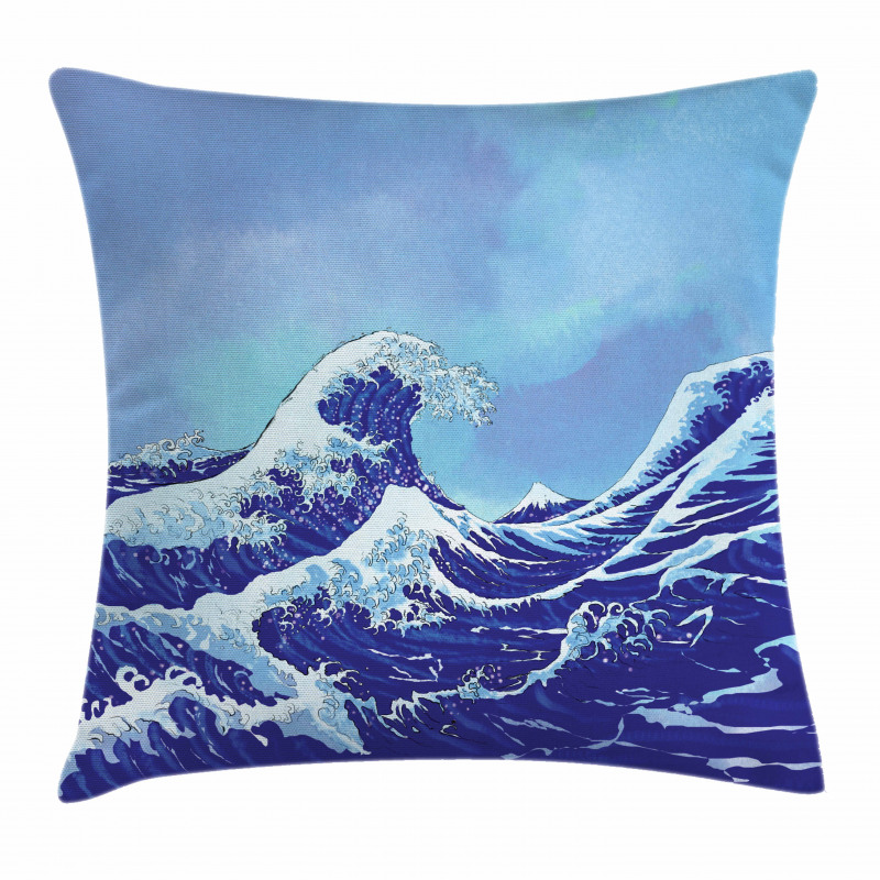 Big Tsunami Ocean Nature Pillow Cover