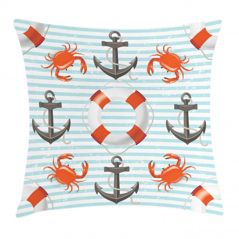 Life Rings Anchor Ropes Pillow Cover