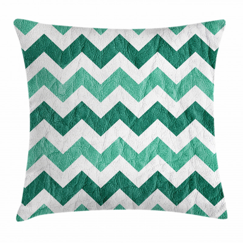 Pastel Chevrons Green Pillow Cover