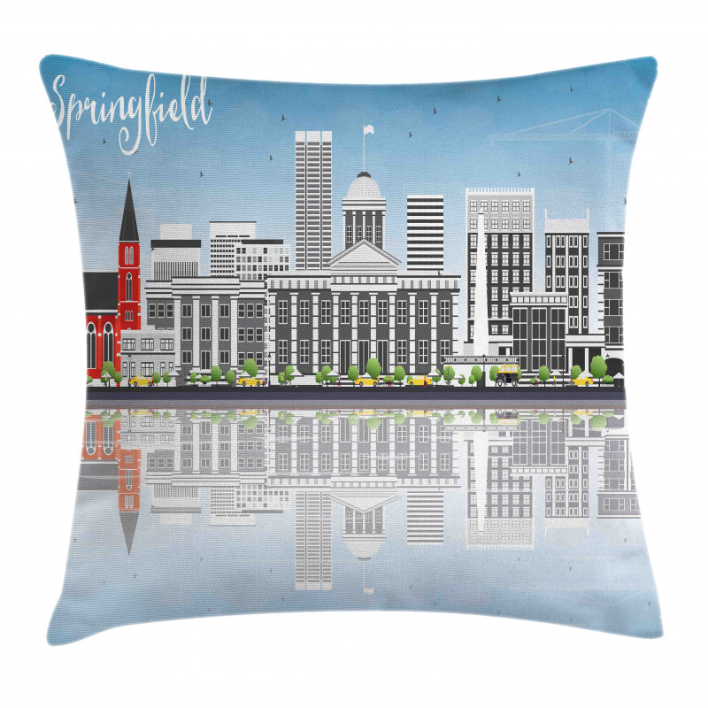 Modern Springfield Skyline Pillow Cover