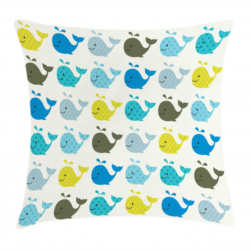 Childish Pattern Big Fish Pillow Cover