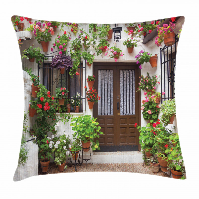 Bunch of Flowers Pots Pillow Cover