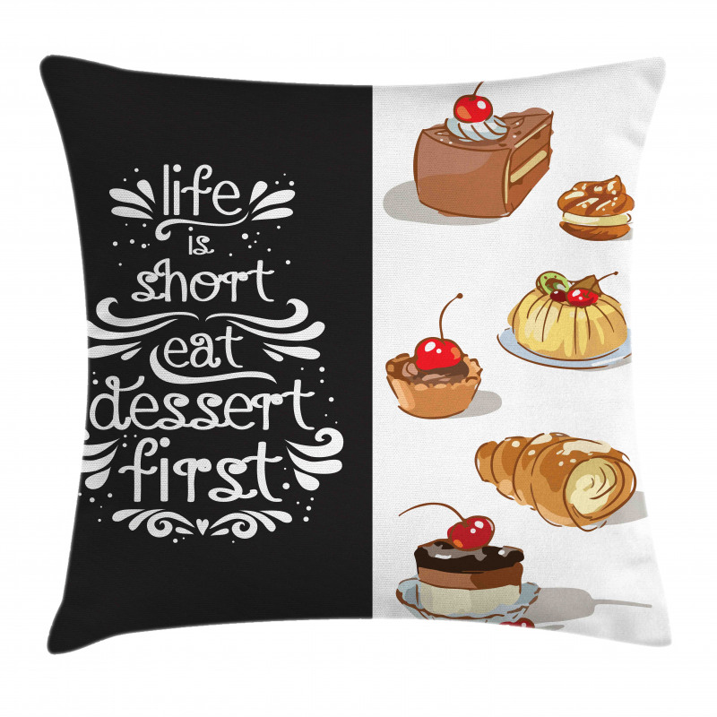 Eat Dessert First Patisserie Pillow Cover