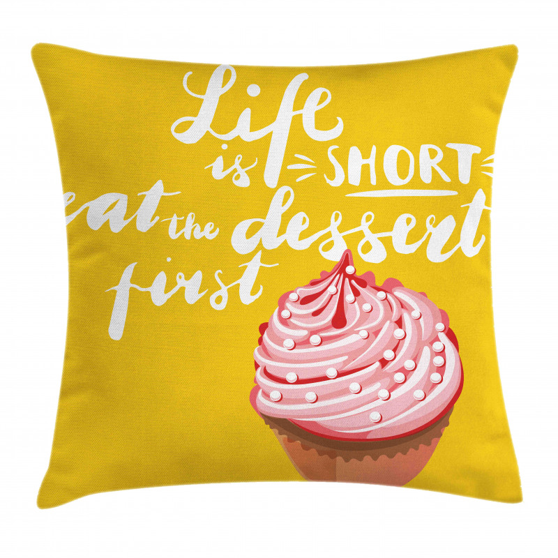 Cupcake Food Art Pillow Cover