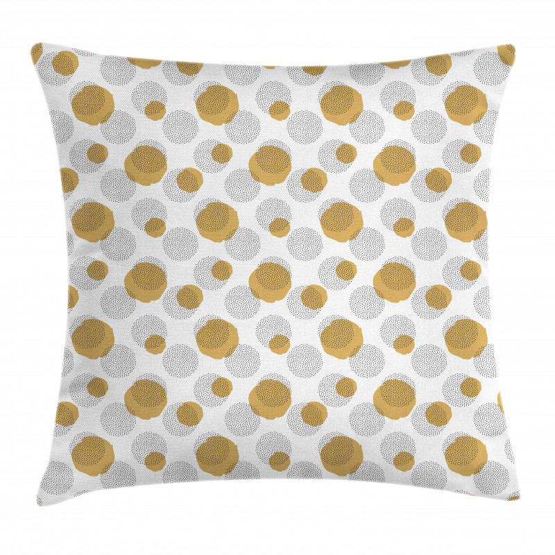 Brush Drawn Dots Rounds Pillow Cover