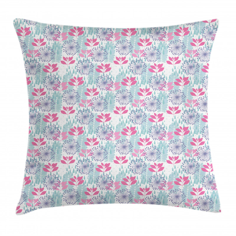 Floral Nature Art Rain Drops Pillow Cover