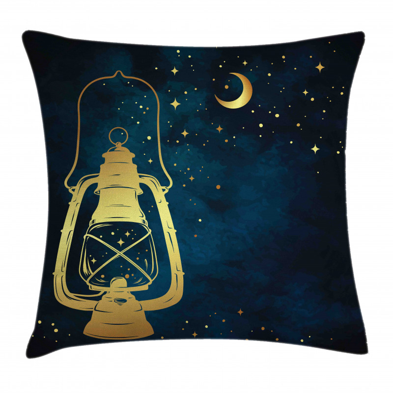 Magic Oil Lantern at Night Pillow Cover