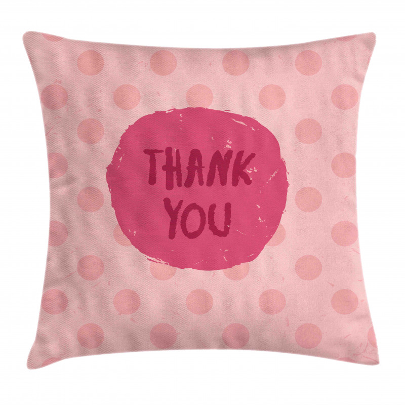 Thank You Wording Pillow Cover