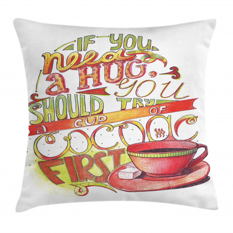 Retro Words About Love to Cocoa Pillow Cover