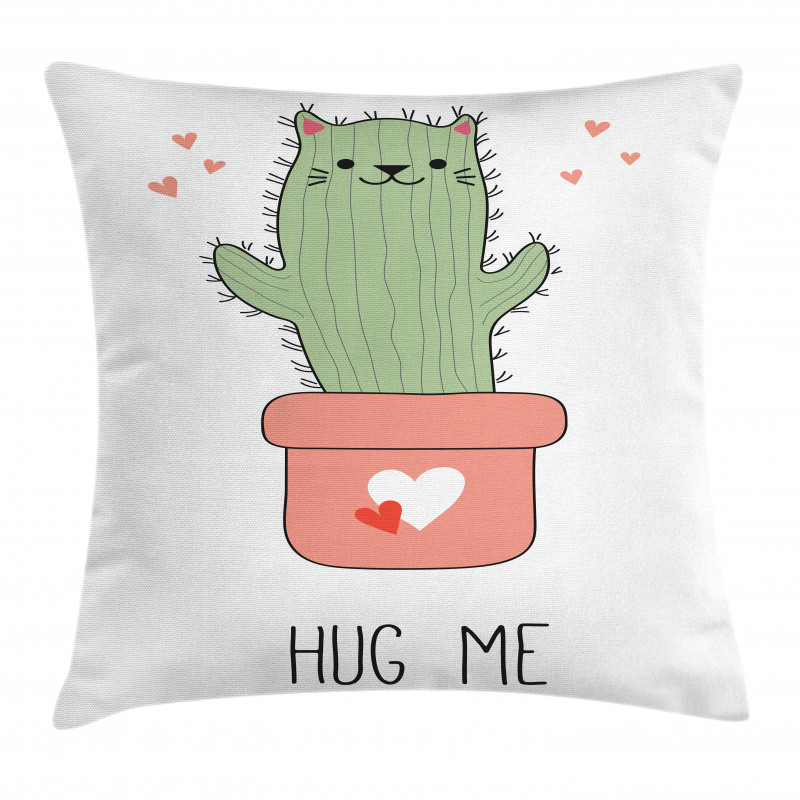 Funny Cactus Shape as Cat Pillow Cover