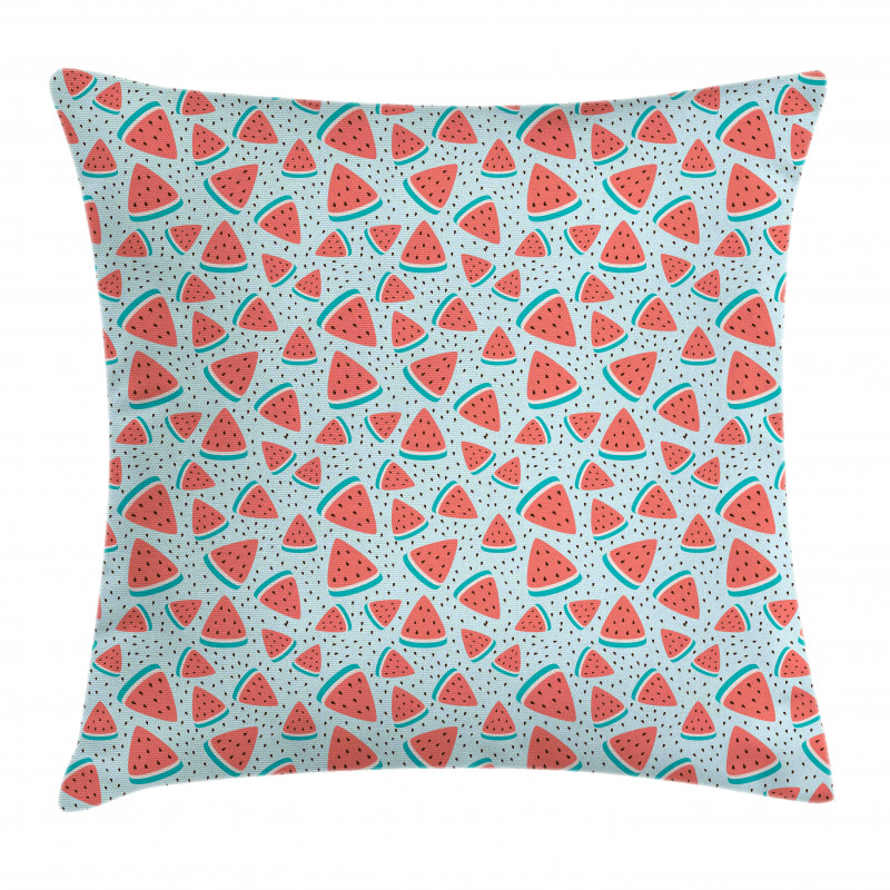 Watermelon Slices and Seeds Pillow Cover