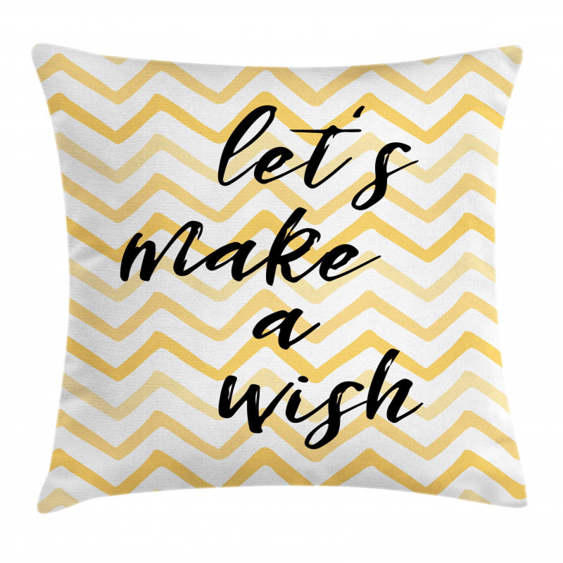 Lets Make a Wish on Chevrons Pillow Cover