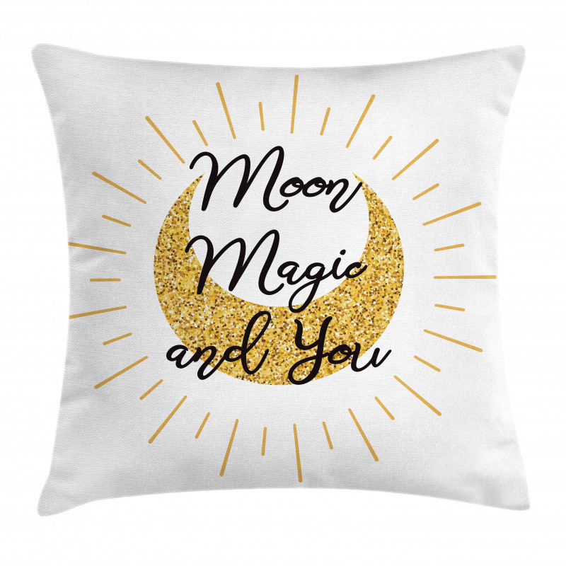 Lover Text Moon Magic and You Pillow Cover