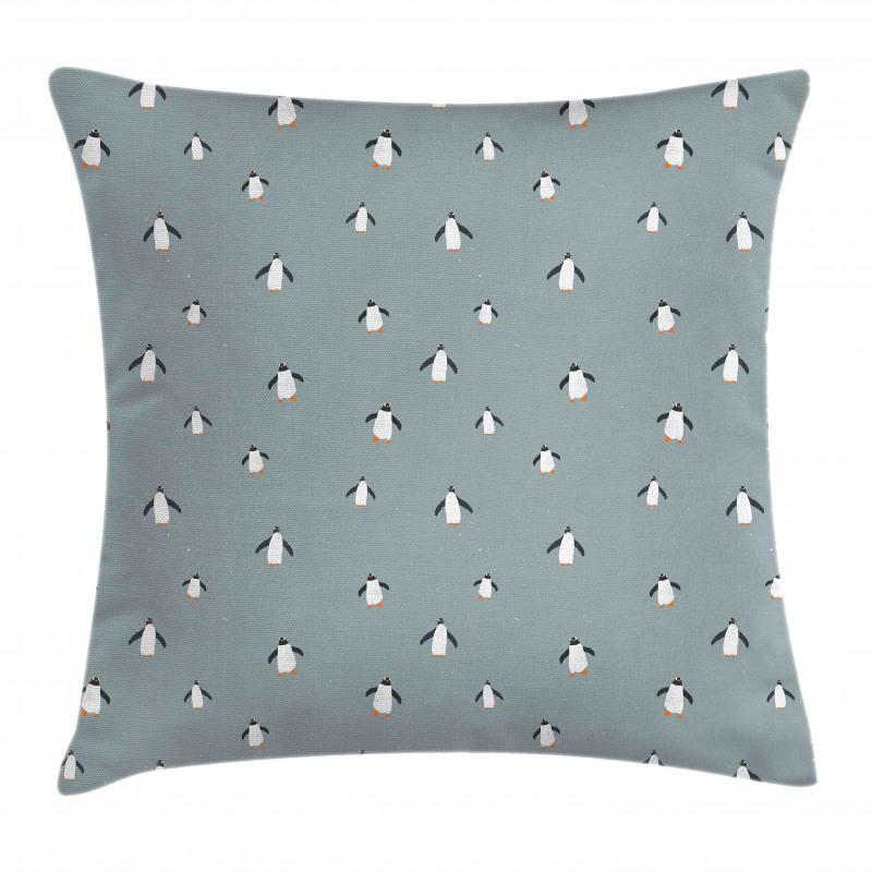Minimal Arctic Fauna Bird Pillow Cover