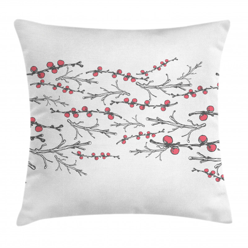 Branches of Winter Berry Pillow Cover