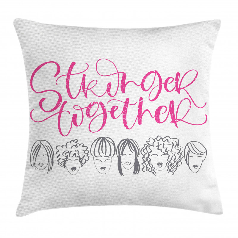 Stronger Together Sketch Pillow Cover