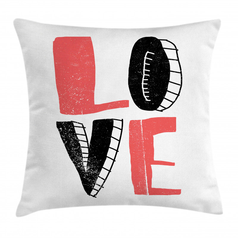 Love Typography Pillow Cover