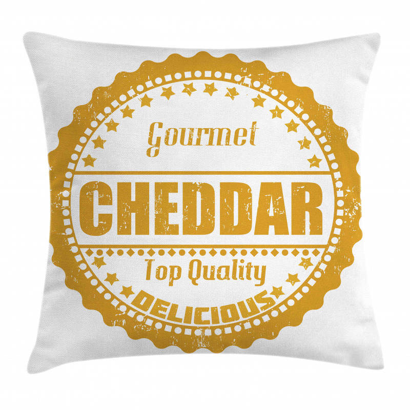 Gourmet Cheddar Rubber Stamp Pillow Cover