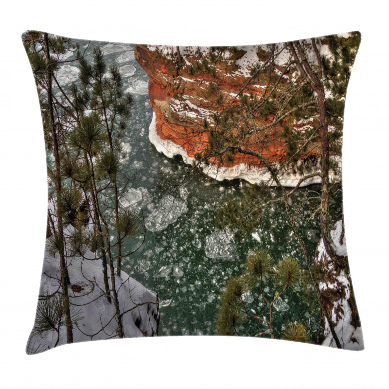 Lake Superior Winter Side Pillow Cover