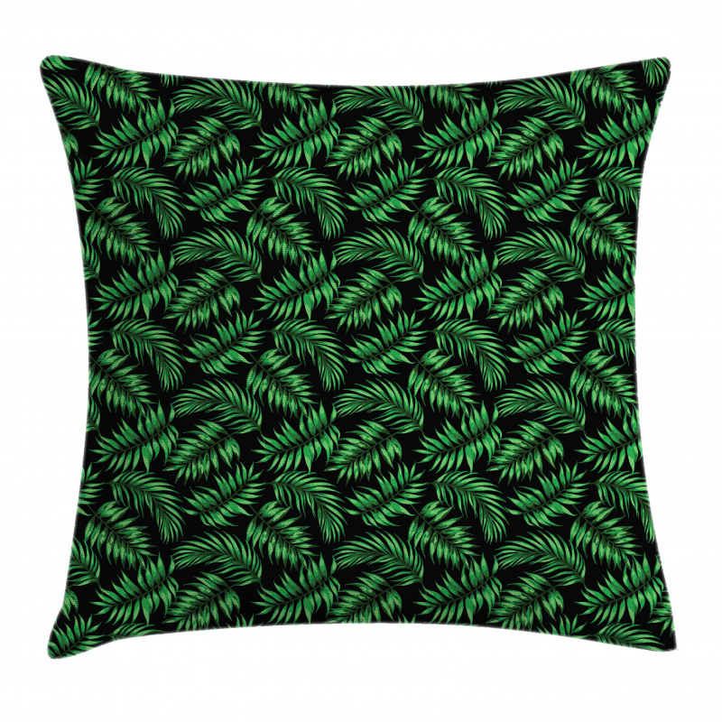Exotic Jungle Leaves Art Pillow Cover