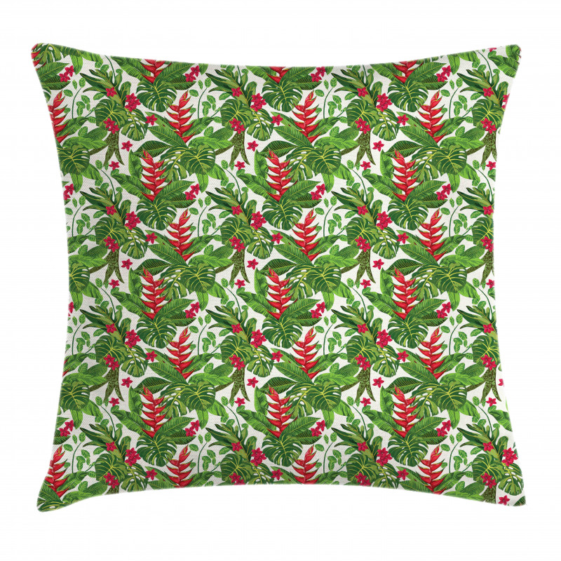 Exotic Hawaii Foliage Art Pillow Cover