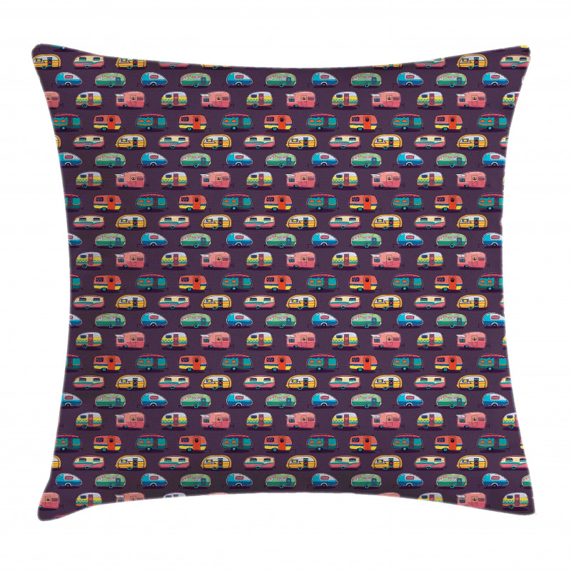 Retro Colorful Vans Pillow Cover