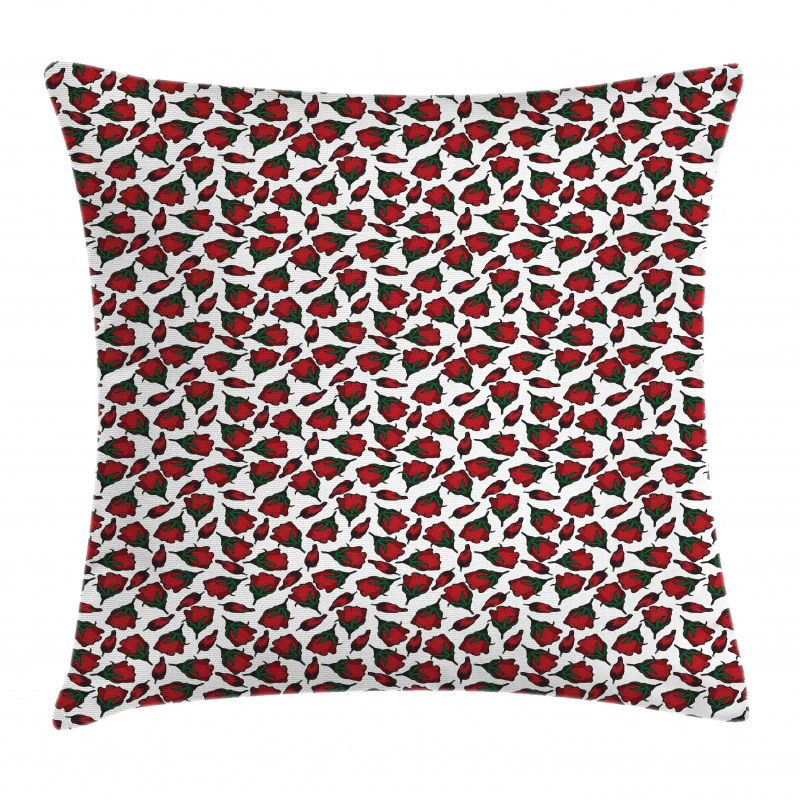 Valentines Day Petal and Buds Pillow Cover