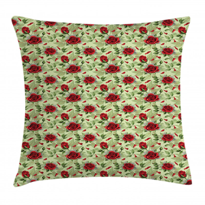 Valentines Day Floral Romance Pillow Cover