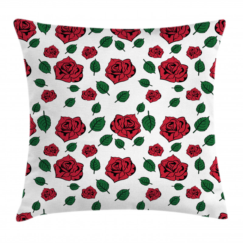 Romance Floral Doodle Pillow Cover