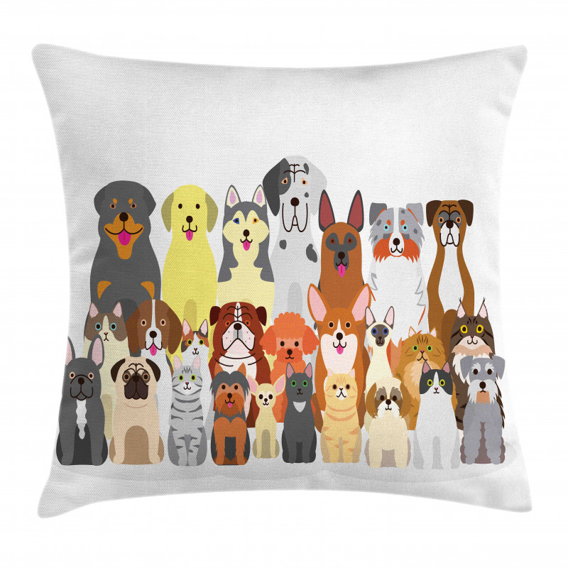 Animals Cartoon Pillow Cover