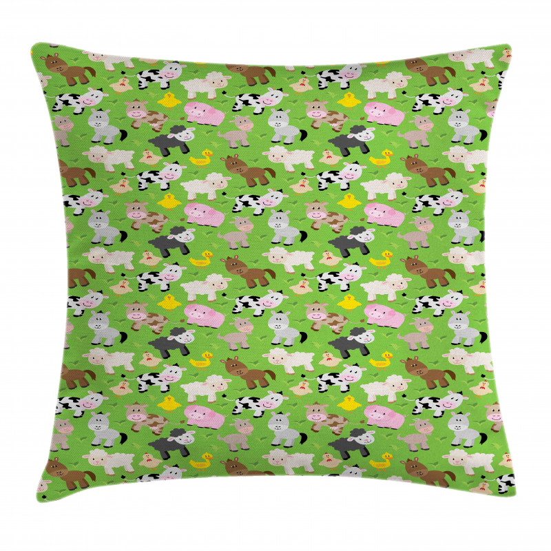 Creatures Cartoon Pillow Cover