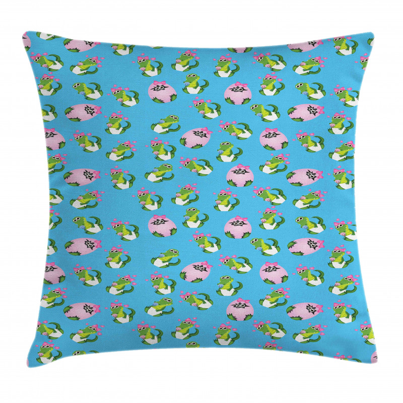 Cartoon Baby Crocodiles Pillow Cover