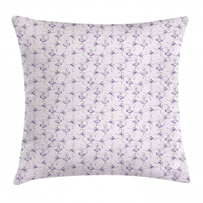 Pattern of Ballet Dancers Pillow Cover