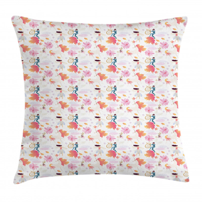 Unicorn Leaves Fairies Pillow Cover