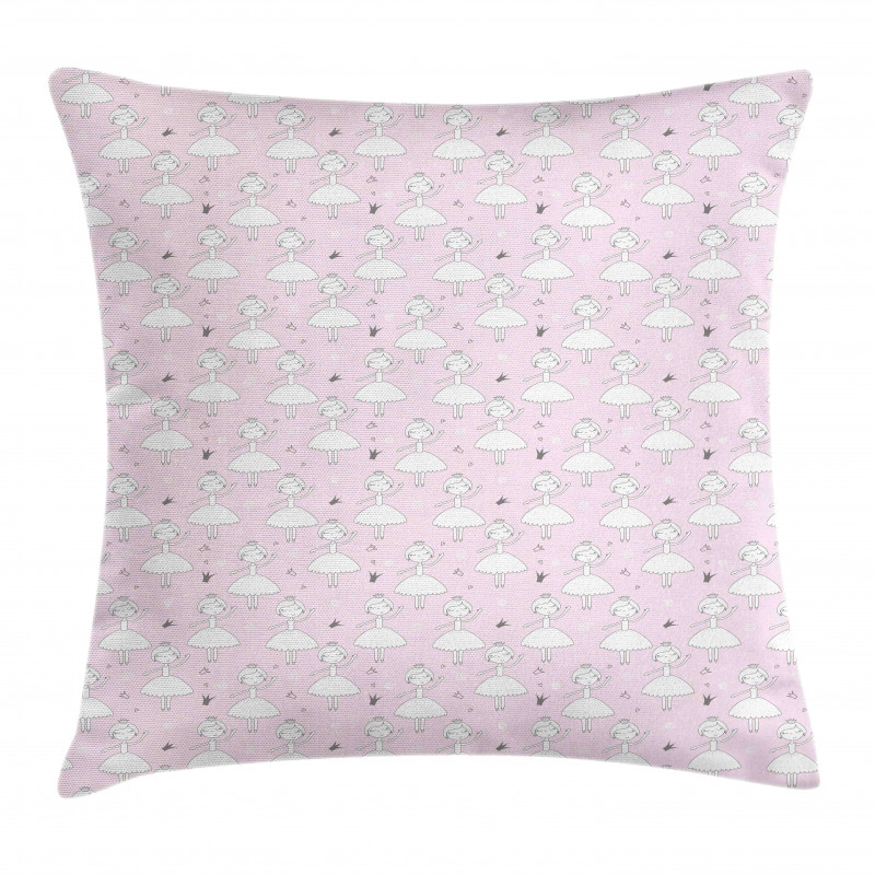 Dancer Girl Crown Pillow Cover