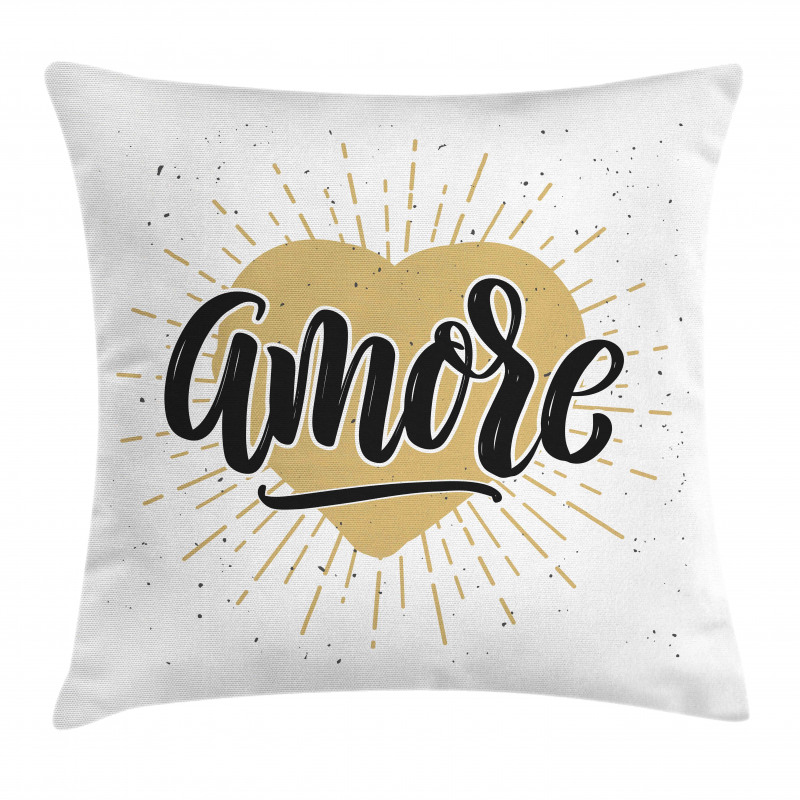 Calligraphy with Heart Pillow Cover