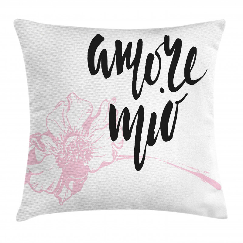 Amore Mio with Flower Pillow Cover