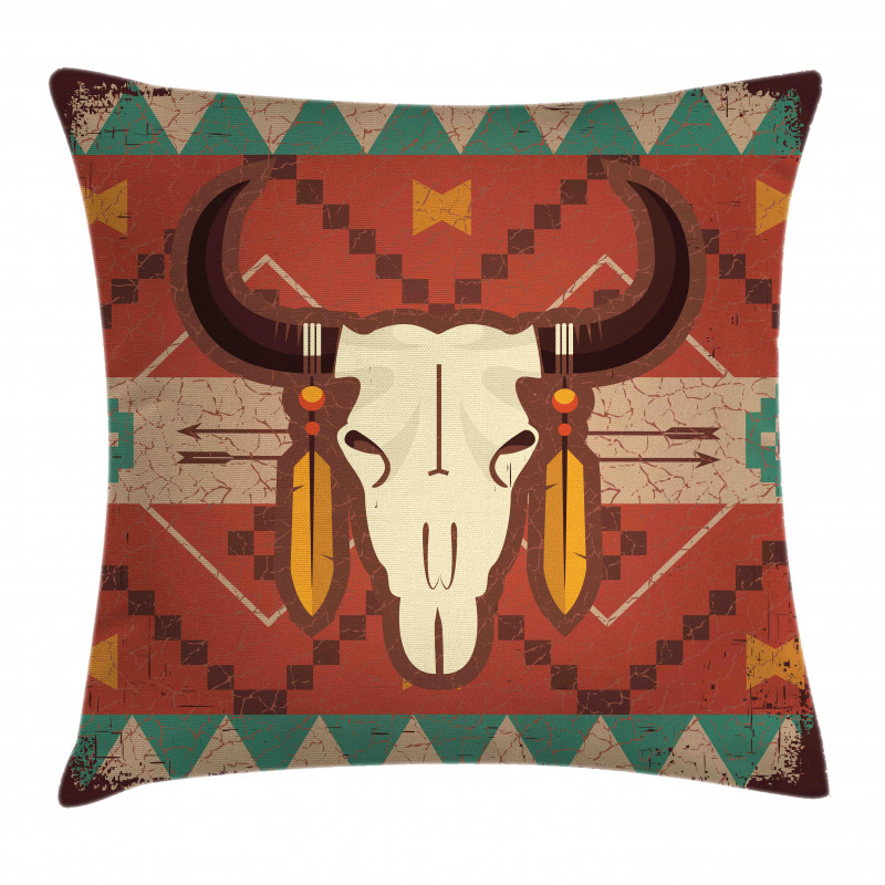 Bull Head Pillow Cover