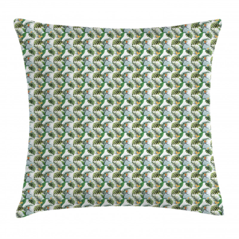 Leaves Bird of Paradise Flower Pillow Cover