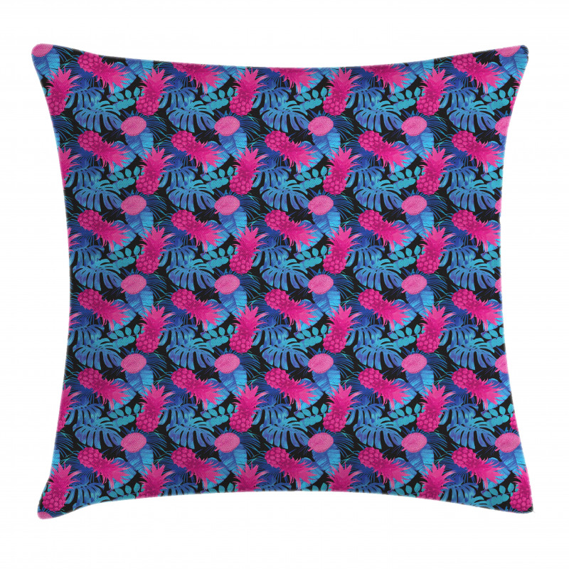 Tropic Leaves and Fruits Art Pillow Cover