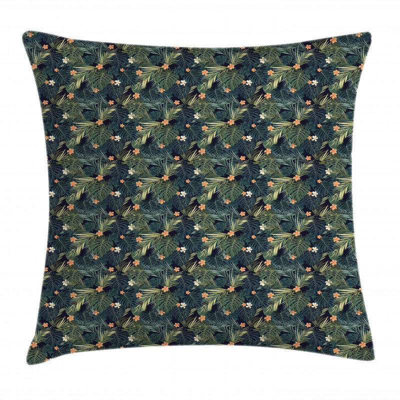 Exotic Summer Foliage Flora Pillow Cover