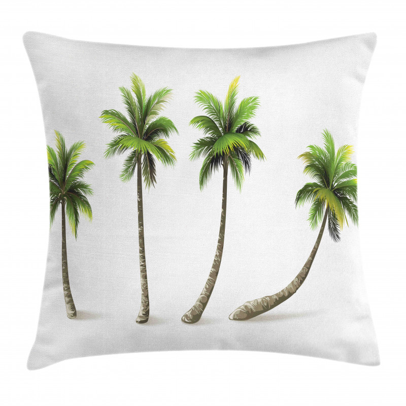 Different Sized Tropical Trees Pillow Cover