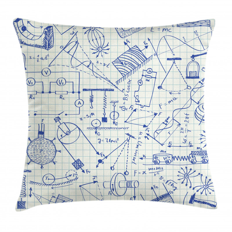 Technical Formulas Notebook Pillow Cover