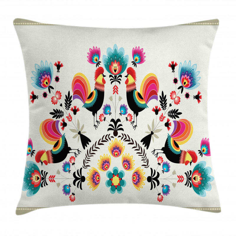 Roosters Pillow Cover