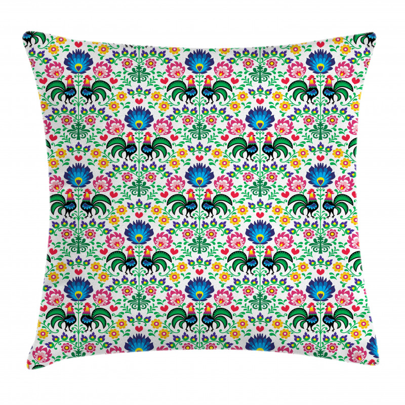 Flora Cocks Pillow Cover