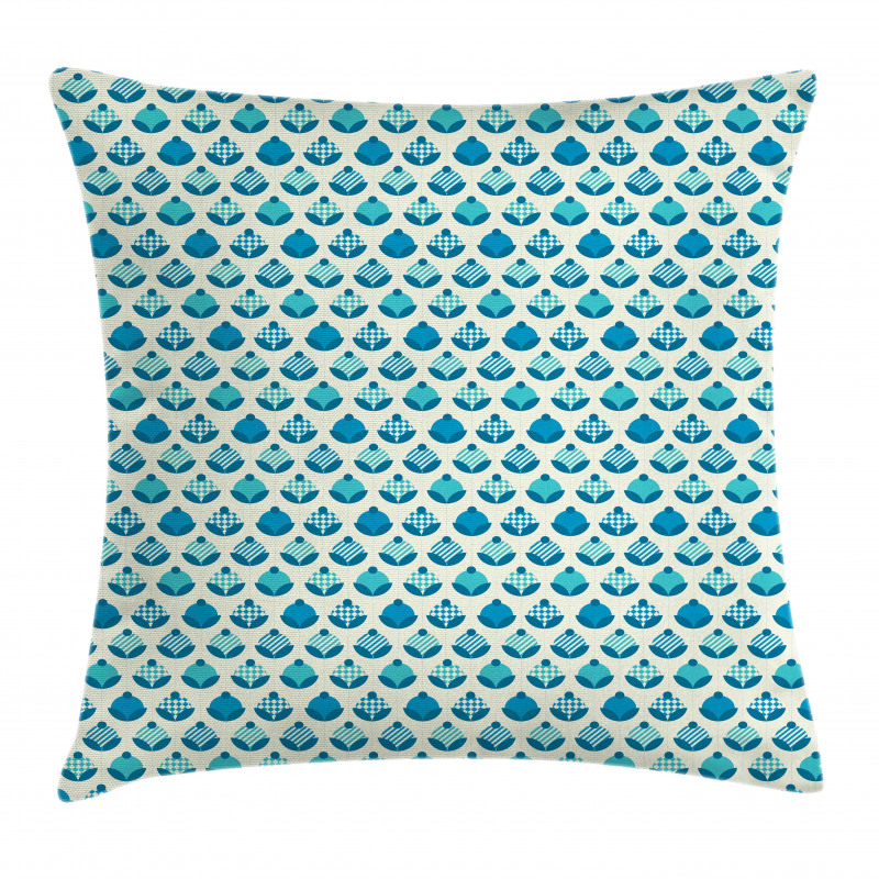 Circular Floral Motif Pillow Cover