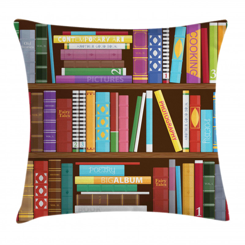 Different Subjects Books Pillow Cover