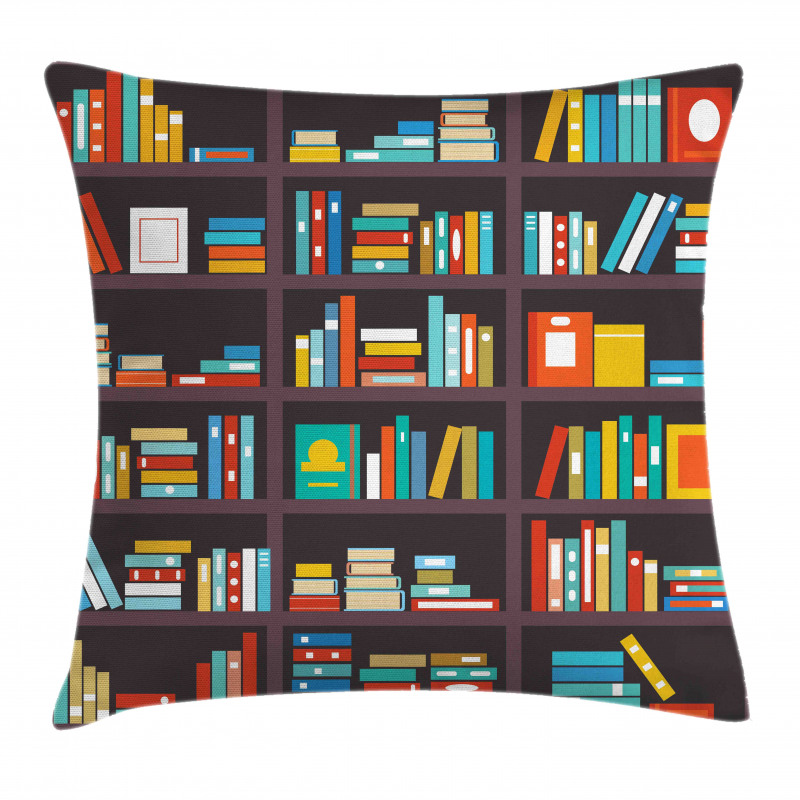 Cartoon Colorful Books Pillow Cover