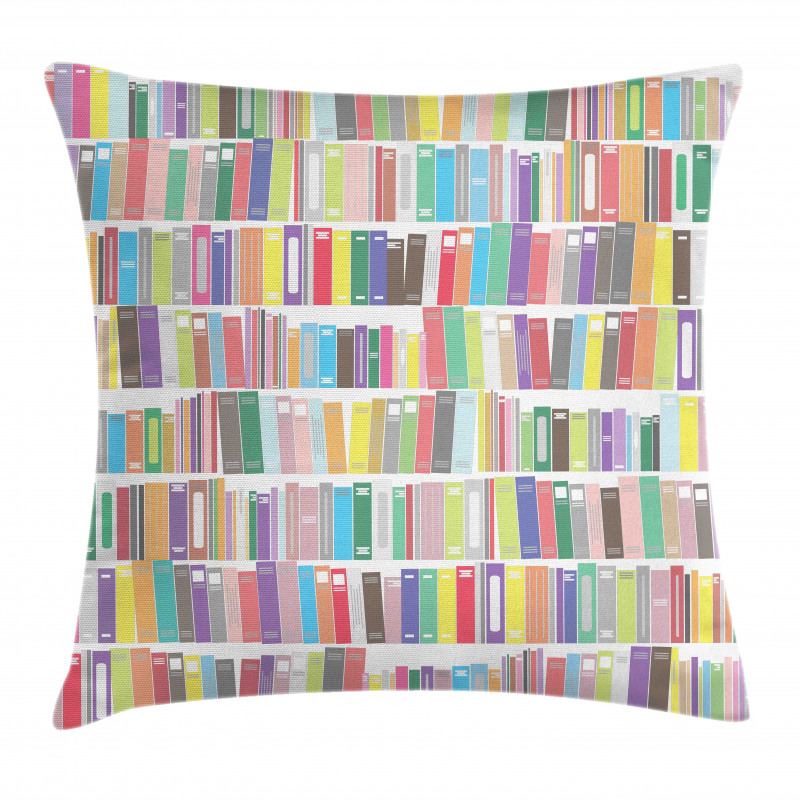 Colorful Cartoon Library Pillow Cover